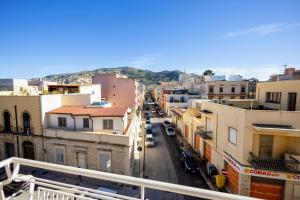 an aerial view of a city street with buildings at Trapani Rooms 155 Self Check in in Trapani