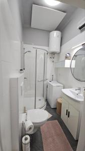 Phòng tắm tại Holiday home Blue door in Pula