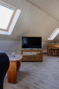 Et tv og/eller underholdning på Ferienwohnung Moselurlaub Winningen