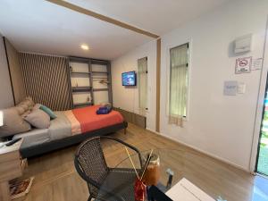 Et tv og/eller underholdning på Casa M Villa Alemana