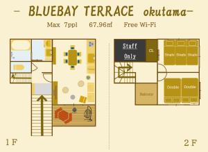 a floor plan of the bluejay terrace apartment at BLUEBAY TERRACE okutama in Okutama