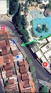 an aerial view of a resort with a swimming pool at Casa de Temporada 5 Estrelas in Olímpia