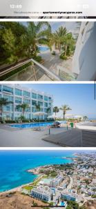 twee verschillende foto's van een gebouw en een strand bij SEApartment MALLTA'MR in St Paul's Bay +20 foto's