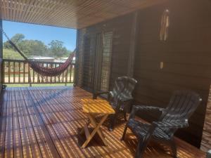 En balkon eller terrasse på Chalet Bilu