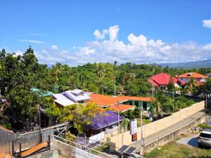 an overhead view of a city with houses and trees at Moalboal Seaside Resort in Moalboal +24 photos