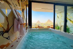 En generel udsigt til bjerge eller udsigt til bjerge taget fra hotellet