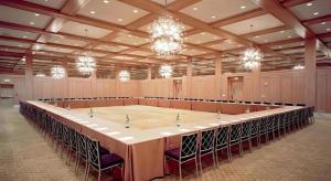 a large conference room with a large table in it at Parker Palm Springs in Palm Springs +183 photos