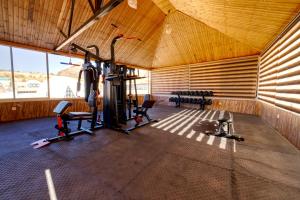 Fitness centrum a/nebo fitness zařízení v ubytování The Rock Camp Petra