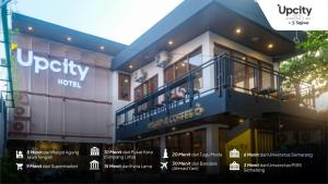 eine Abbildung eines Gebäudes mit der Aufschrift Victory Motel in der Unterkunft Upcity Hotel Simpang Lima By Sajiwa in Semarang