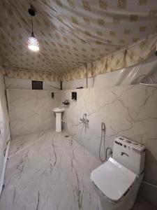 une salle de bains avec toilettes et lavabo dans l'établissement TauSco Homestay & Campsite - Coorg, à Madikeri 60 autres photos