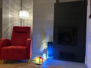 Posezení v ubytování Maaseutumajoitus, Kukkasaari