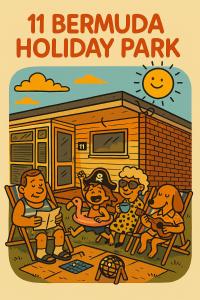 une affiche pour un parc de vacances aux Bermudes dans l'établissement 11 Headwards Retreat, à Great Yarmouth