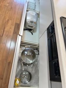 Kuchyň nebo kuchyňský kout v ubytování Minnpaku nami - Vacation STAY 60554v