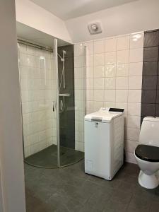 Koupelna v ubytování Sjöbacken - Lovely apartment in the heart of Braås + 3 fotografie