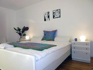 Giường trong phòng chung tại Ferienwohnung am Wald Dörlinbach