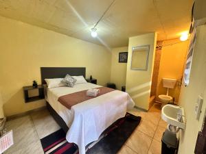 a bedroom with a bed in a room at SleepCozyGuestHouse in Soweto