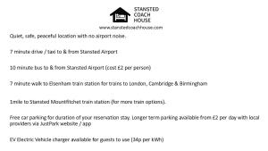 Chứng chỉ, giải thưởng, bảng hiệu hoặc các tài liệu khác trưng bày tại Stansted Coach House - Apartment Hotel