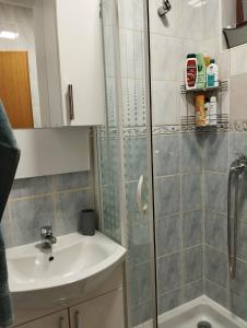 a bathroom with a shower and a sink at Apartman Royal Vlašić in Vlasic