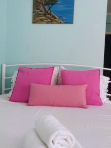 En eller flere senge i et værelse på Zoel's House in Chalkidiki