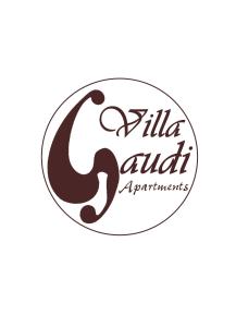 une enseigne de restaurant avec l'inscription villa aloha antiquities dans l'établissement Villa Gaudi, à Cornegliano Laudense