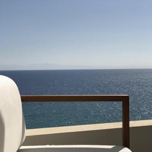 a view of the ocean from a cruise ship at Sea Horizon Private Villa with Panoramic Sea Views in Nea Skioni +87 photos