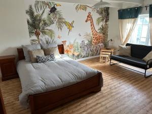 Postel nebo postele na pokoji v ubytování Maison de charme à 2kms de la mer