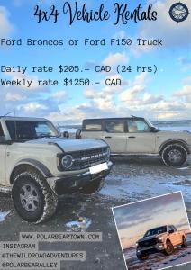 a flyer for a ford broncos or ford truck at The Bear Road in Churchill