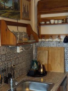 Køkken eller tekøkken på Chaloupka v lese u Kutné Hory