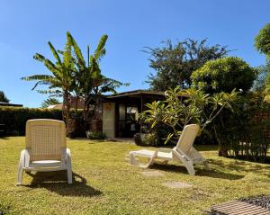 En have udenfor Fare Miti Ora Moorea - Bungalow mitoyen