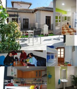 a collage of photos of a house at Oh! My Hostel in Granada