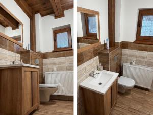 Et badeværelse på Chata pod lipou Bobrovník + 19 billeder