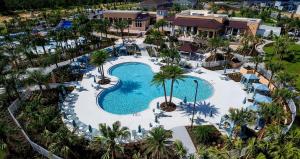 an overhead view of a pool at a resort at Spacious 9BR Home w Private PoolGame Room in Davenport