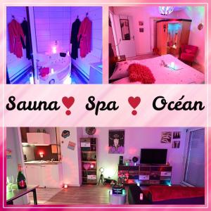 Billede fra billedgalleriet på Luxe Sauna Privatif et Grand bain Jacuzzi à deux à Biscarosse Plage pour Nuit Romantique avec décoration LED et Bougies i Biscarrosse