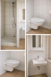 Et badeværelse på Monteurzimmer24-Leuna + 6 billeder