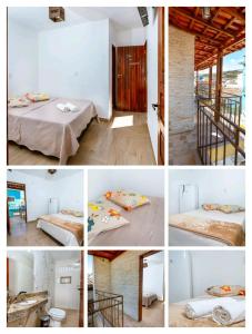 Postel nebo postele na pokoji v ubytování Pousada e Galeria Mestre dos Magos