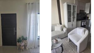 ein Wohnzimmer mit einer Couch und einem Sessel in der Unterkunft Beutiful New Villa In Punta Cana in Punta Cana + 2 Fotos