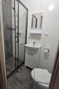 Koupelna v ubytování Noclegi Jodłowa + 6 fotografií