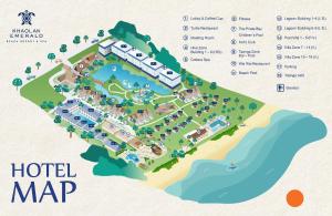 a detailed map of the hotel map of a resort at Khaolak Emerald Beach Resort and Spa in Khao Lak +101 photos