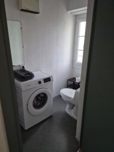 un bagno con lavatrice e WC di Le studio de Fabio a Bollène Altre 6 foto