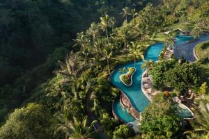 an aerial view of a resort in the jungle at Padma Resort Ubud in Payangan