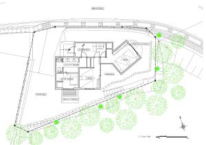 a floor plan of a house with green trees at Shiki - Hakone- in Hakone