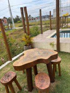 Swimmingpoolen hos eller tæt på Flat Centro Barra Grande