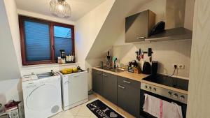 Kuchyň nebo kuchyňský kout v ubytování Haus Bootsmann