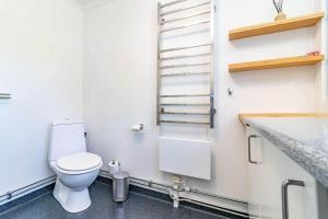 a bathroom with a white toilet and a sink at VAR949-Hagfors-Knoaende-11 in Hagfors
