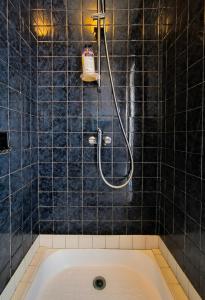 a bathroom with a bath tub with a shower at Le Vincennes, simple et atypique ! in Cholet