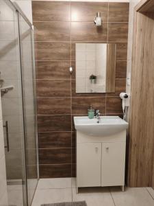 Koupelna v ubytování Dom pod Lasem