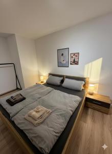 Postel nebo postele na pokoji v ubytování Mein Altstadt Domizil