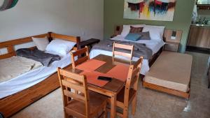 Giường trong phòng chung tại A Paz e Energia do Rodeadouro