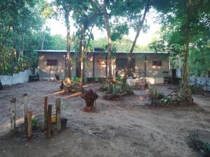 una casa con un idrante davanti di fusio ad Alter do Chão