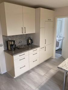 Køkken eller tekøkken på Ferienwohnungen bei der Purpurbuche